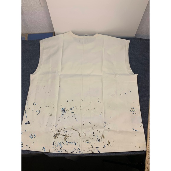 Purple Brand Mens Sleeveless Paint Splatter T-Shirt Off White XXL M1072-TWWS325 - Picture 2 of 11